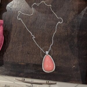 Vintage Avon Coral Stone Necklace